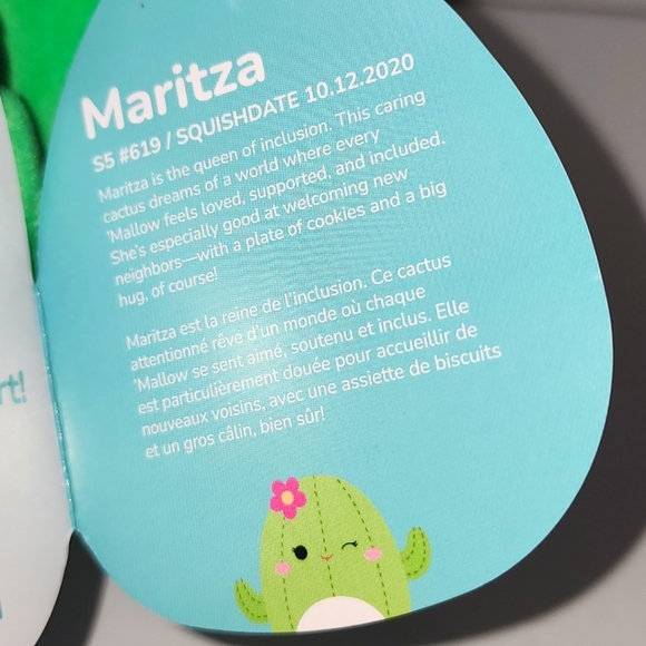 MARITZA 🌵 Cactus with Pink Flower Original Squishmallow by Kelly Toy ☆》NWT《☆ - Picture 4 of 7